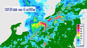 新潟県で1時間に約110ミリの猛烈な雨　記録的短時間大雨情報