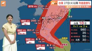 【台風情報】台風10号　27日（火）以降、列島直撃も　接近前から各地に大雨　台風進路予想【気象予報士・解説】