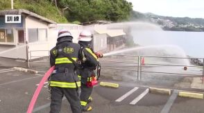 大規模火災で連携して消火活動を　消防が合同訓練　静岡・伊東市