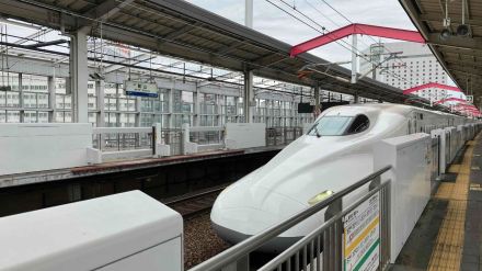 【JR西日本】山陽新幹線　大雨の影響で新大阪駅～広島駅間の一部列車に10～40分の遅れ（午後8時現在）