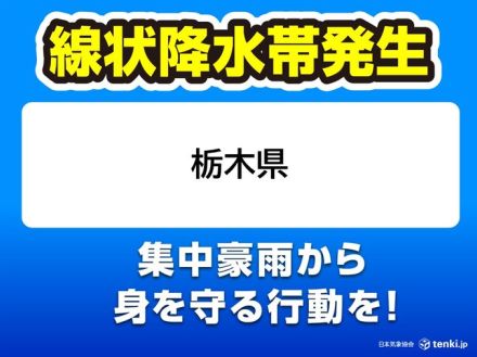 栃木県　「線状降水帯」発生中　命の危険も　災害発生の危険度が急激に高まる