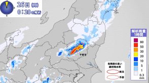 栃木県に『線状降水帯』発生　「顕著な大雨に関する気象情報」