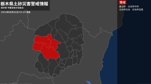 【土砂災害警戒情報】栃木県・日光市足尾に発表