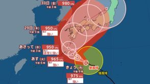 【台風情報】台風10号「九州直撃」か「最大瞬間風速60m」雨・風シミュレーション26日（月）～31日（土）気象庁の進路予想、暴風域に入る確率は