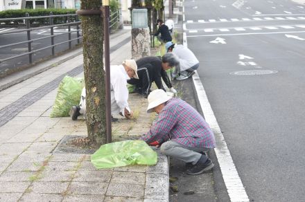 1300人が道路清掃　道路ふれあい月間に合わせ　市中心部の幹線道路で／岡山・津山市