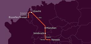 欧州を縦断するで新たな夜行列車の路線、ブリュッセル／ベネチア間で季節運行、約20時間の鉄道の旅に