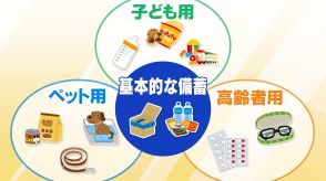 台風接近前に早めの備えを　水や食料に加え“普段飲んでいる薬”や”子どもが食べなれたおやつ”など各家庭に応じた非常用持ち出し袋の準備を