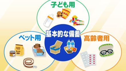 台風接近前に早めの備えを　水や食料に加え“普段飲んでいる薬”や”子どもが食べなれたおやつ”など各家庭に応じた非常用持ち出し袋の準備を