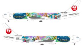 JALとディズニー、ファンタジースプリングスの特別塗装機　767で10月から国内線