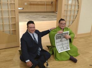 新入幕の白熊、後輩・大の里に「早く追いつきたい」　大相撲秋場所