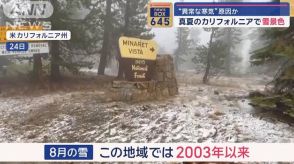 真夏に雪景色　“異常な寒気”原因か　米・カリフォルニア