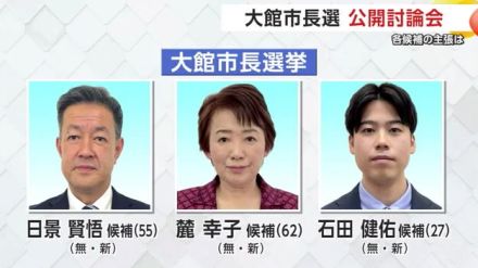 大館市長選、新人3人が舌戦展開　これまでの市政や最優先事項などテーマに公開討論会　秋田