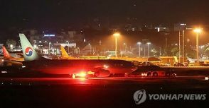 韓国・済州空港で大韓航空機が立ち往生　滑走路一時閉鎖