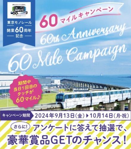 東京モノレール、マイル3倍キャンペーン