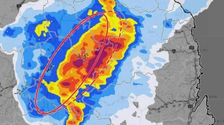 岩手県に「顕著な大雨に関する全般気象情報」　線状降水帯による雨で
