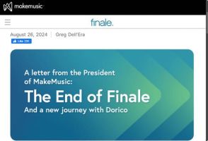 『The End of Finale』 ～定番楽譜作成ツール「Finale」の開発が終了