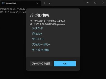 「Windows Terminal 1.22」がプレビュー ～新しい基盤を導入した過去最大級の更新