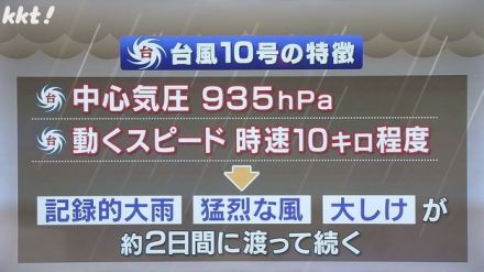 【解説】台風10号 猛烈な風や記録的大雨が約2日間にわたり続くおそれ