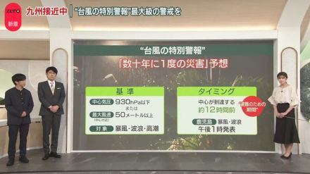 【気象解説】台風10号　九州接近中　 “台風の特別警報”　最大級の警戒を