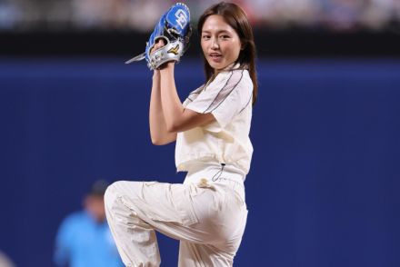 「生で見れたの奇跡」29歳美人女優のバンテリンドーム降臨に場内騒然「時が止まった」