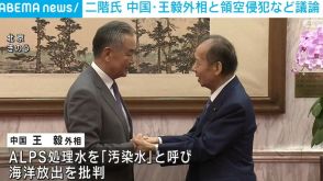 二階氏 中国・王毅外相と領空侵犯など議論