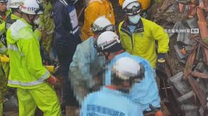 土砂崩れに巻き込まれた家族5人が暮らす住宅　70代夫婦と30代息子とみられる3人が死亡　40代の娘2人が重軽傷　愛知