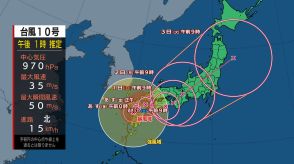 【台風情報】台風第10号に関する情報（8月29日続報）　強い勢力で九州北部北上中　進路を東よりに変え31日にかけて西日本を東へ　最大級の警戒を　進路情報　安全確保を