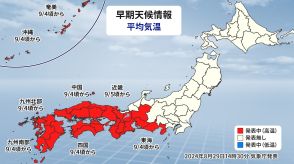 残暑厳しく　東日本の太平洋側は雨多い9月　大雨のおそれも　気象庁1か月予報