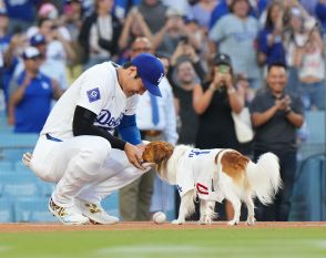 「３週間くらい」大谷翔平とデコピンの始球式の練習期間にＸでは「今日はデコピンがMVP」の声