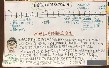 妊婦の母に「いつもありがとう」　小4男子のすてきすぎる自由研究にネット感涙「涙が出てきた」