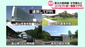 富山県立の美術館・文学館などコンセプト合わせた動画でＰＲ