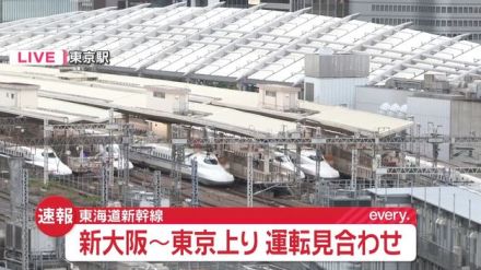 東海道新幹線、大雨で運転見合わせ　下りは「東京－名古屋」／上りは「新大阪－東京」