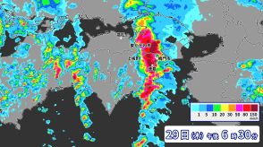 徳島県と香川県で1時間に100ミリ超す猛烈な雨　記録的短時間大雨情報