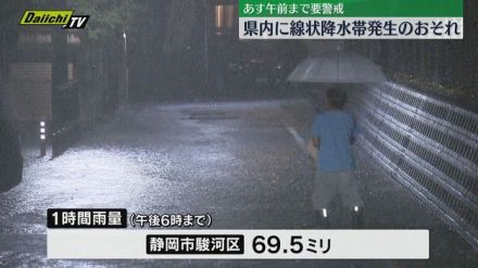 【台風10号】30日午前にかけて　静岡県内に線状降水帯が発生するおそれ