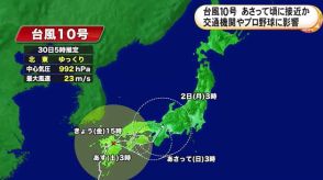 台風10号 9月1日頃にかけ東海地方に接近か 東海道新幹線は30日始発から運転見合わせ 中日×DeNAも中止に