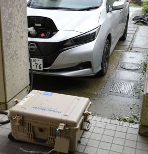 狙いばっちり！ 公用車EV、避難所電源で活躍　台風10号で9割超世帯が停電、苦境の住民に明かり　南種子町