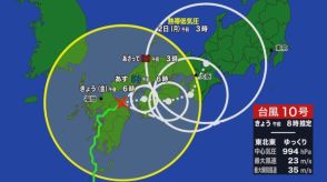 【台風10号最新情報】ノロノロ台風　週末は近畿付近で“停滞”か…長時間にわたり大雨や強風も （30日午前8時現在）