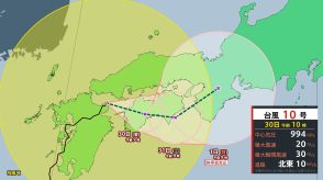 【台風10号】さらに早く、9月1日には熱帯低気圧に変わる予報に…九州横断後、愛媛→高知→和歌山→奈良へ進むか…台風から離れた地域でも、線状降水帯の可能性【最新進路予想・雨と風のシミュレーション】