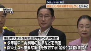 首相に除染土の再利用基準の策定を求める提言　東日本大震災復興加速化本部・福島県