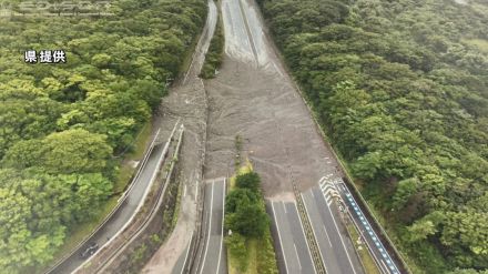 【台風10号】由布岳PA付近で土砂崩れ　通行止め続く見通し　大分