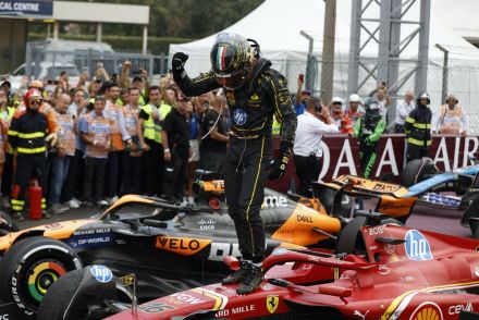 フェラーリが聖地モンツァで躍動！　ルクレールが好戦略で翻弄し“最速”マクラーレン勢下し大逆転優勝。角田裕毅はリタイア｜F1イタリアGP決勝