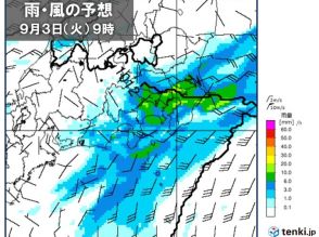 関東甲信　明日3日にかけて雷雨や激しい雨　少ない雨量でも土砂災害の危険度高まる