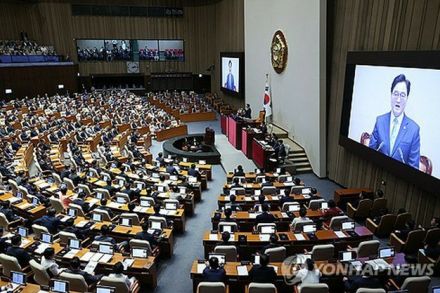 韓国の第22代国会ようやく開院式　民主化後初めて大統領不参加