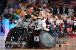 パリ・パラリンピック車いすラグビー　日本が初の金メダル、米国を破る