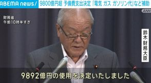 「電気・ガス・ガソリン代」など補助 予備費から約9892億円の支出決定