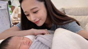 【近藤千尋】微笑みながら第3子の寝顔を見つめる写真をアップ　笑福亭鶴瓶さんからの素敵なプレゼントも