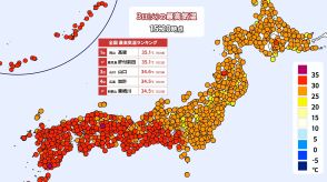 熱中症注意　東・西日本は週末にかけて厳しい残暑　関東も6日（金）は暑さがぶり返す