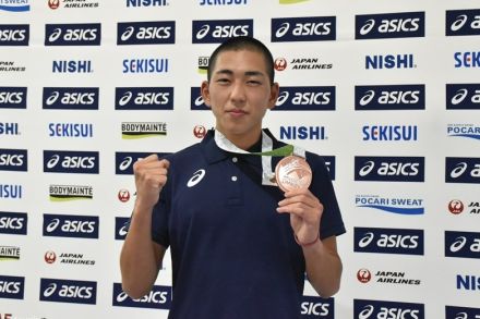 【陸上】800m銅の落合晃は優勝逃すもメダルに安堵 東京世界陸上へ参加標準記録「切っていきたい」／U20世界選手権