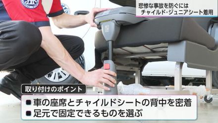 子供の命を自動車による悲惨な事故から防ぐために　チャイルドシートの正しい着用法