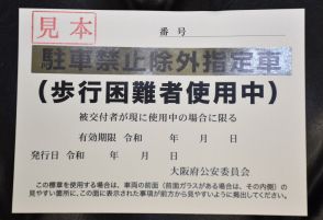 「駐禁除外標章」不正利用か　会社社長を書類送検　従業員は逮捕